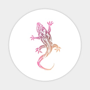 Pink Tribal Tattoo Gecko Magnet